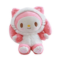 My Melody Plush Toys,20cm Cinnamoroll Animal Plush Toys, Strawberry Dog Plush Doll Cartoon My Melody As Cat Plush Toy Cute Soft Stuffed Animals Toys, Pink