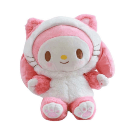 My Melody Plush Toys,20cm Cinnamoroll Animal Plush Toys, Strawberry Dog Plush Doll Cartoon My Melody As Cat Plush Toy Cute Soft Stuffed Animals Toys, Pink
