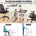 thumbnail image 4 of Mesa para Laptop, Escritorio para Portátil, Escritorio Adecuado como Mesa para Cama, Escritorio de Pie Móvil, Compacto con Ruedas, Altura Ajustable (Negro), 4 of 4