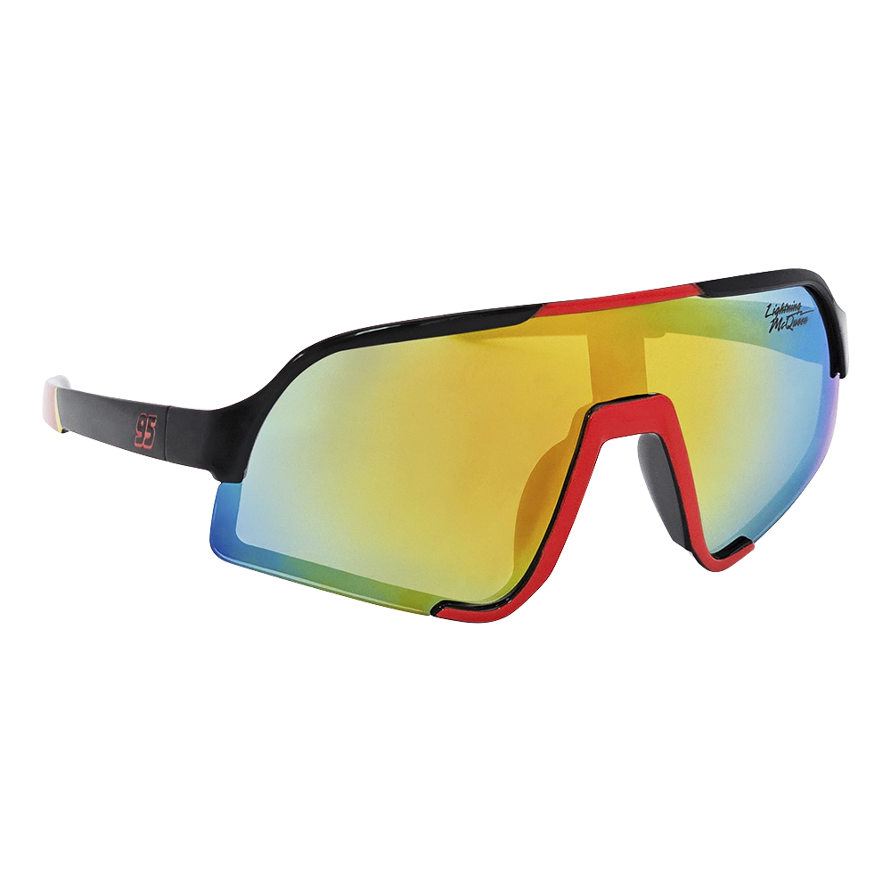 Lightning McQueen Thin Frame Oversized Sports Wrap Sunglasses