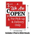 thumbnail image 2 of We Are Open for Pickup And Delivery (24" X 36") Vinyl Decal Only (Pack of 2) |Sign|Sticker|Poster, 2 of 4