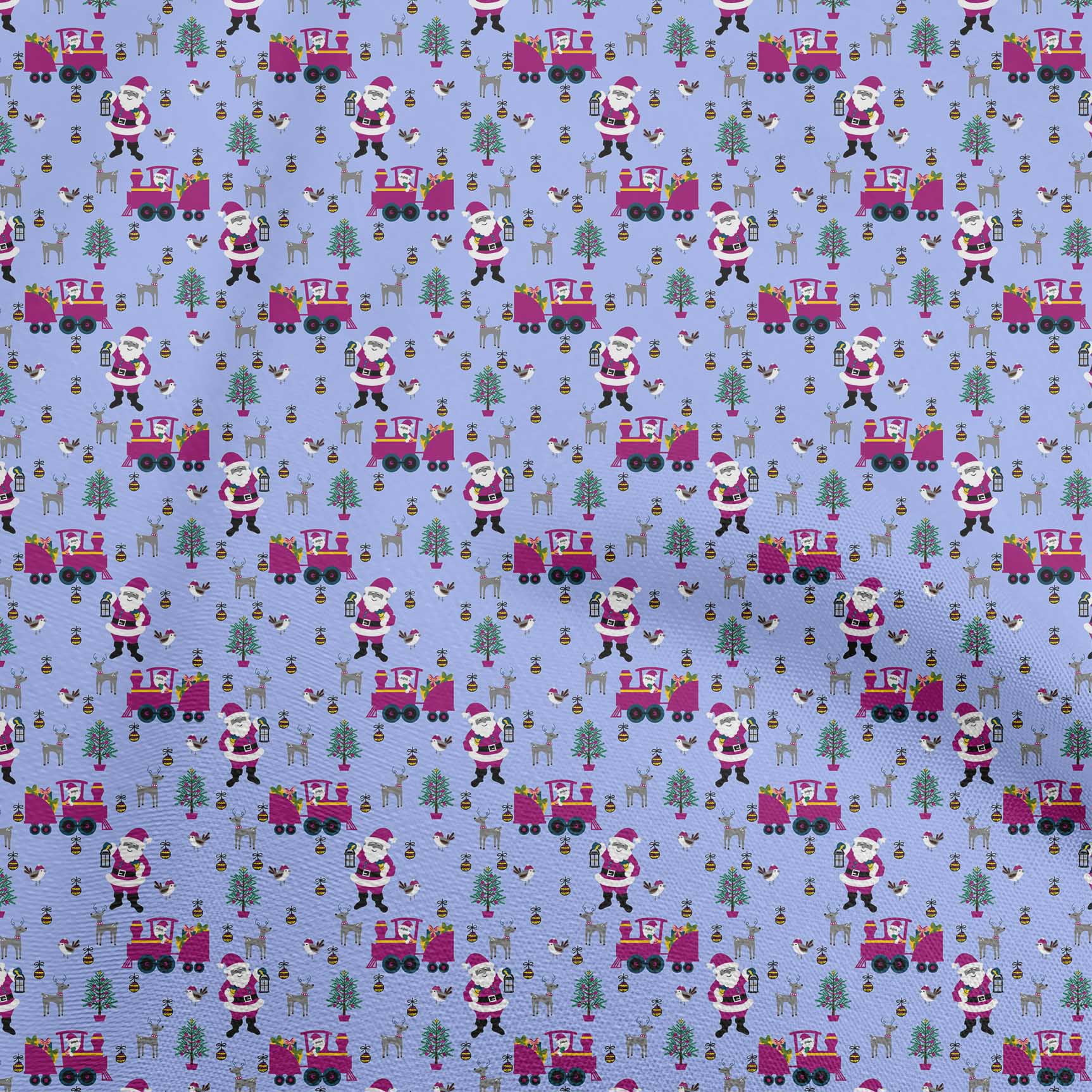 oneOone Polyester Spandex Medium Purple Fabric Christmas Dress Material Fabric Print Fabric By The Yard 56 Inch Wide