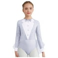 thumbnail image 2 of ranrann Girls Sequin Feather Ballet Leotard Tutu Dress Sparkly Ballerina Jazz Latin Performance Outfit White 6, 2 of 6