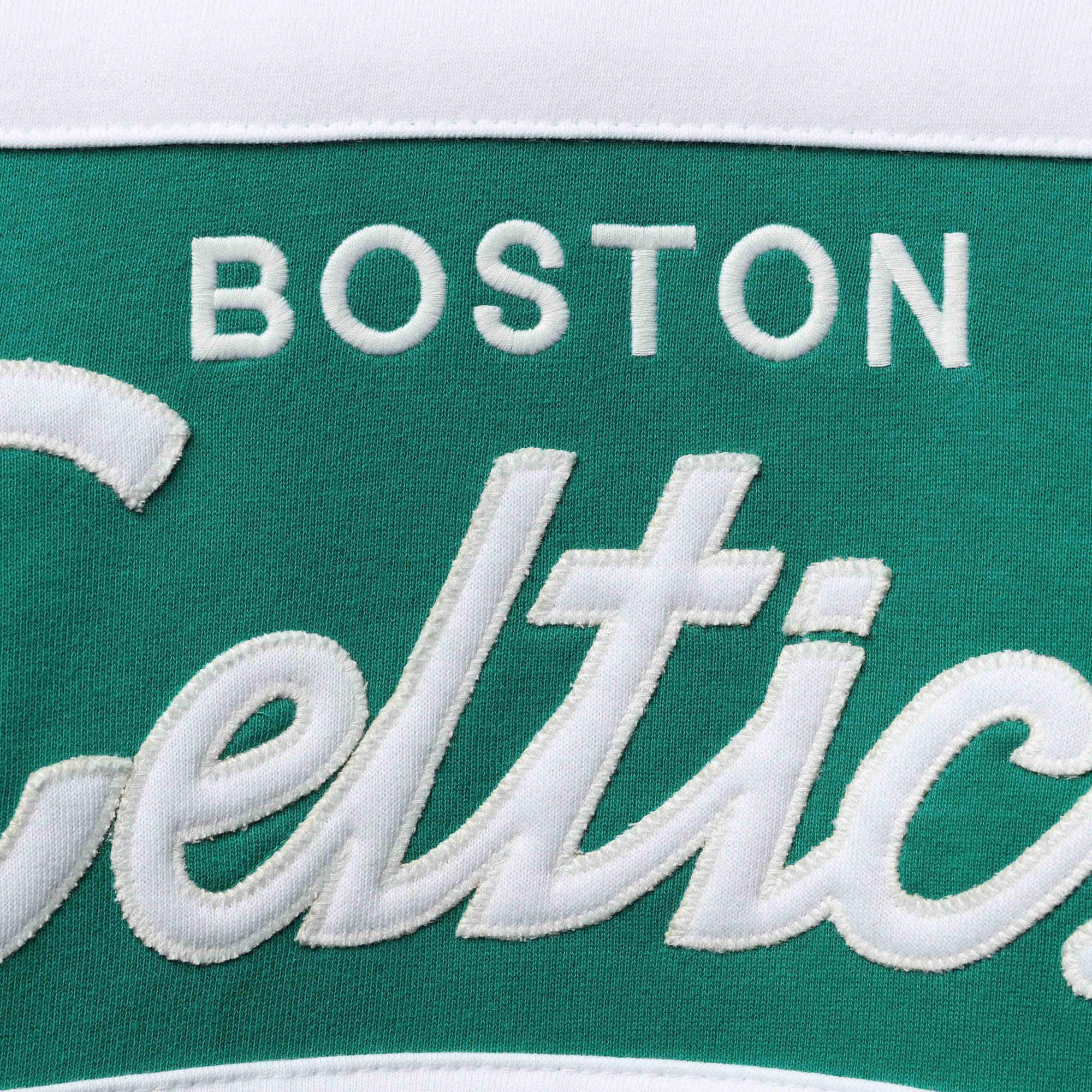 Men's Mitchell & Ness Yellow/Green Boston Celtics Head Coach Pullover Hoodie