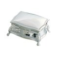 thumbnail image 4 of Creative Gifts International 022023 6 in. Nickel Plated Figaro Rectangular Jewelry Box - White, 4 of 4