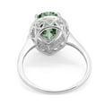 thumbnail image 3 of Natural Green Amethyst Prasiolite Yellow Tone Silver Size-10 Art Deco Pear Teardrop Vintage Style Cocktail Ring Halo CZ Wedding Engagement Ring 925 Sterling Silver Gift For Her, 3 of 6