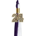 thumbnail image 5 of Endea Graduation Purple/White Graduation Tassel with Gold Date Drop, 5 of 11