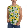 thumbnail image 2 of Lsque Lemon1 Print Men's Cotton Blend Sleeveless Muscle Shirts (S-3XL)- Moisture Wicking, Odor Protection, UPF 30+,Large, 2 of 8