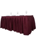 thumbnail image 3 of Efavormart 21ft Burgundy Accordion Pleat Polyester Table Skirt for Kitchen Dining Catering Wedding Birthday Party Decoration Events, 3 of 6