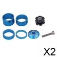 thumbnail image 1 of 2xBikes Espaciadores De Dirección Arandelas De Horquilla Delantera Para Potencia 1-1/8" Azul, 1 of 4