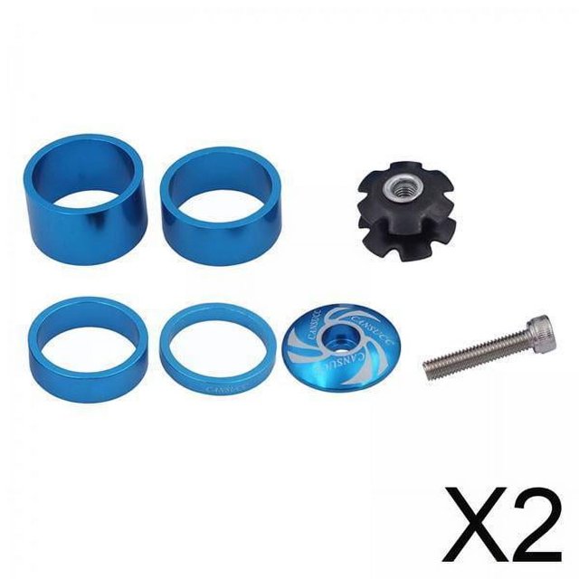 2xBikes Espaciadores De Dirección Arandelas De Horquilla Delantera Para Potencia 1-1/8" Azul