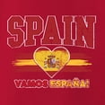 thumbnail image 3 of Wild Bobby Spain Flag Heart Vamos Espana Graphic | Women's Novelty T-Shirt | Soccer Football Fan Game Day Gift for Her Women Graphic Tee, 3 of 5