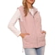 thumbnail image 1 of Chaleco acolchado sin mangas para mujer Inspire Chic, chaleco con capucha de invierno, talla XL, color rosa, 1 of 6