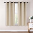 thumbnail image 6 of Superior Jaxon Blackout Curtains Set of 2, Grommet Header Curtain Panel Pair, 42"W x 63"L, Beige, 6 of 6