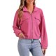 thumbnail image 4 of Chaqueta corta de felpa Inspire Chic para mujer con cuello alto, manga larga y estilo casual en color rosa intenso, talla XL, 4 of 6