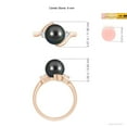 thumbnail image 5 of ANGARA Classic Tahitian Cultured Pearl Bypass Ring in 14K Rose Gold for Women | June Birthstone, Birthday, Anniversary, Jewelry Gift for Women | Pearl Ring, 5 of 8