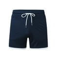 thumbnail image 4 of PMVFHDE Men's Casual Street Shorts Solid Color With Tie And Pocket For Fitness And Outdoor Activities Running Shorts For Men Navy，XL, 4 of 6