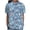 Blue, variant on TOWMUS Linen Shirts Women Women's Summer Doll Neck Top With Print Short Sleeve Pullover Top Casual Shirts for Women Womens Tops Pink