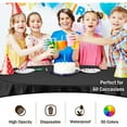 thumbnail image 2 of Exquisite Premium 84" x 84" Contemporary Waterproof Black Solid Print Plastic Tablecloth, 2 of 9