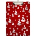 thumbnail image 1 of FMSHPON Christmas Cartoon Xmas Tree White Red Clipboard Hardboard Wood Nursing Clip Board and Pull for Standard A4 Letter 13x9 inches, 1 of 5