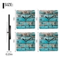 thumbnail image 3 of Square Wall Clock,Blue Wood Planks Rustic Wood Wall Texture,Silent Non-Ticking Wall Clock Decor for Home Office Kitchen Living Room Bedroom(10inch), 3 of 4