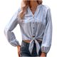 thumbnail image 1 of Camiseta de manga larga con estampado de rayas informales a la moda para mujer, blusa, jersey Fridja  bvmnju4248, 1 of 9