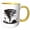 Yellow/White, variant on 3drose, Monochrome Illustration of a Tornado, 11oz Two-tone Blue Mug