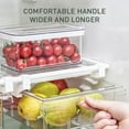 thumbnail image 4 of AMERTEER Refrigerator Organizer Bins with Handle  Pull-out Fridge Drawer Organizer  Freely Pullable Refrigerator Storage Box Fit for Fridge Shelf Under, 4 of 7