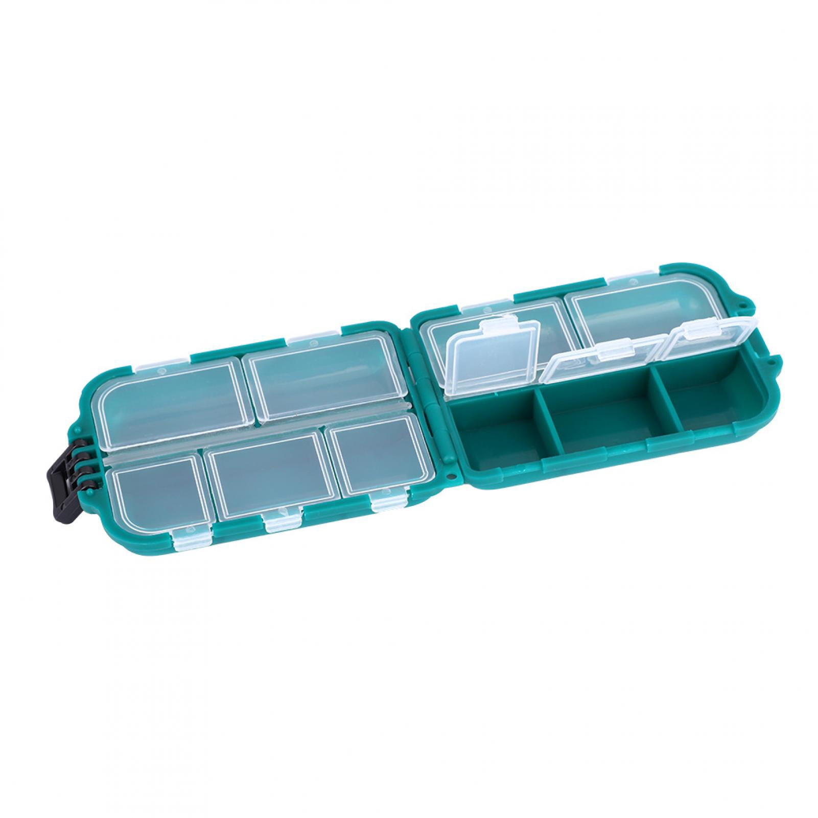 10 slot fishing lure box Medium Lock Tackle with TakLogic Technology open green latches Lure Box, Lure Storage Box,