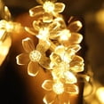 thumbnail image 5 of Morttic Lotus Solar String Lights Outdoor,23FT 50LEDs Waterproof Lotus Flower Fairy Twinkle String Lights for Home Garden Christmas Festival Holiday Decor (Warm White), 5 of 14
