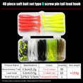 thumbnail image 3 of Jig Hook Bait Box Kit de señuelos de pesca suave Cabeza con aparejos (estilo A) 40 piezas JShteea Para Estrenar, 3 of 7