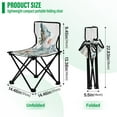 thumbnail image 3 of 600D Oxford Camping Chair Portable Foldable Chair Supports 220 lbs for Picnic, Fishing, Backpacking Snowman with Flowers Bird, 3 of 8