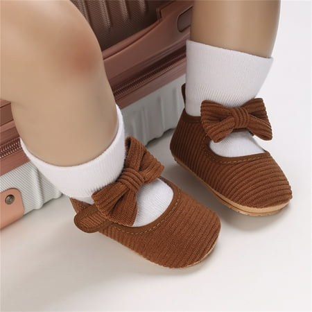 

Hunpta Toddler Shoes Kids Infant Girls Soild Color Bowknot Princress Shoes Soft Sole Non Slip First Walkers Prewalker Shoes