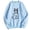 Blue, variant on Bibifish Womens Easter Sweatshirt Cute Bunny Print Crewneck Long Sleeve Pullover Tops Casual Loose Lightweight Breathable Spring Sweatshirt Tops