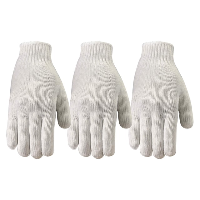 Guantes de trabajo Wells Lamont, tejido con hilo de poliéster, 3 pares, L
