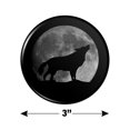 thumbnail image 3 of Wolf Howling Moon Silhouette Kitchen Refrigerator Locker Button Magnet, 3 of 5