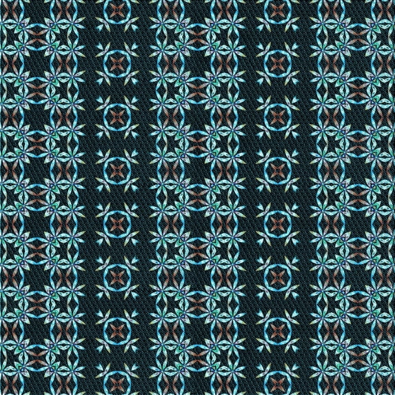 Ahgly Company Machine Washable Indoor Square Transitional Deep-Sea Green Area Rugs, 4' Square