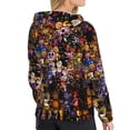 thumbnail image 4 of Lsque Five Nights At Freddy'S Pattern Casual Women's Hoodie,Hooded Sweatshirt with Kangaroo Pocket,Pullover Hoodie with Eye-catching Drawstrings-Large, 4 of 8