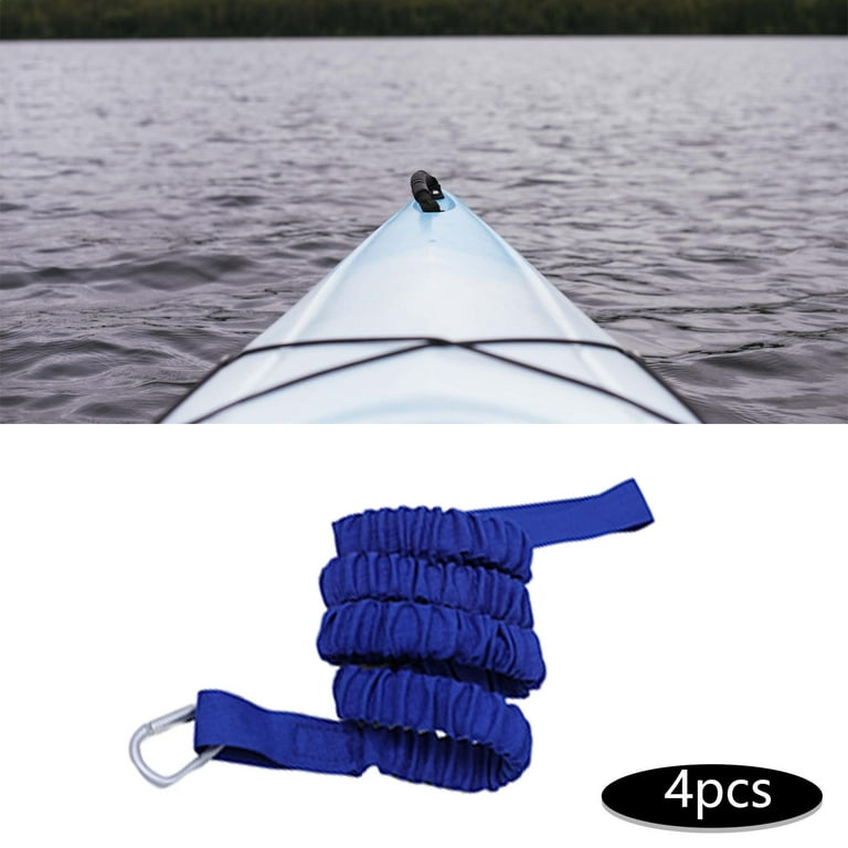 Lanyd Rod Leash Stretchable Extended from 95 to 155cm for Kayaking Fishing  Boating Blue 4pcs 