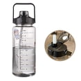 thumbnail image 2 of Botella De Agua Motivacional, Jarra De Agua Portátil A Prueba De Fugas, Elegante, Negra, Resistente A Altas Temperaturas, 2000ml Para Ciclismo, 2 of 8