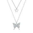 thumbnail image 4 of Cadena doble Zoft Ztore con dijes de mariposa en plata 925, 4 of 4