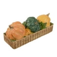 thumbnail image 3 of Northlight Faux Rattan Basket with Pumpkins Thanksgiving Decoration - 15", 3 of 5