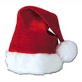 thumbnail image 2 of Club Pack of 12 Red Velvet Santa With Plush White Trim Christmas Hat Costume Accessories, 2 of 2