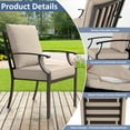 thumbnail image 4 of ALAULM 9-Piece Outdoor Patio Dining Set with Rectangle Metal Table and 6 Dining Chairs and 2 Swivel Chairs, Sand, 4 of 7