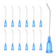 thumbnail image 1 of Agujas de dispensación anguladas Uxcell 22Ga, 25Pcs 1.5 pulgadas Punta roma curvada de 45° con aguja Luer Lock para rellenar tintas líquidas, adhesivo, aceite, azul, 1 of 6