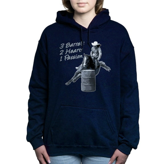 CafePress - Barrel Racing Horse Black - Pullover Hoodie, Classic & Comfortable Hooded Sweatshirt