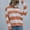 Orange, variant on Danhjin Women's Striped Sweaters Color Block Casual Tops Long Sleeve Crew Neck Pullover Fall Winter Fashion Comfy Soft Shirts Loungewear Outdoor Knitwear Blouses