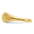 thumbnail image 4 of Real 14kt Yellow Gold Polished Scalloped Dome Ring Size: 7; for Adults and Teens; for Women and Men, 4 of 5