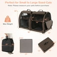 Picture of Gymax Portable Pet Carrier Kennel Cat Dog Crate Twin Compartments w ...