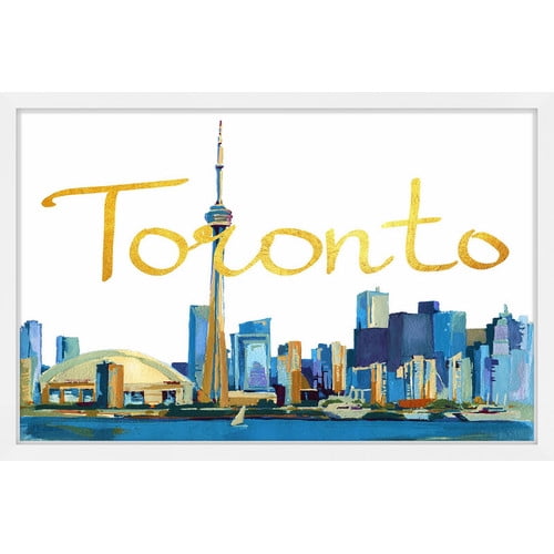 "Toronto Skyline" Framed Painting Print